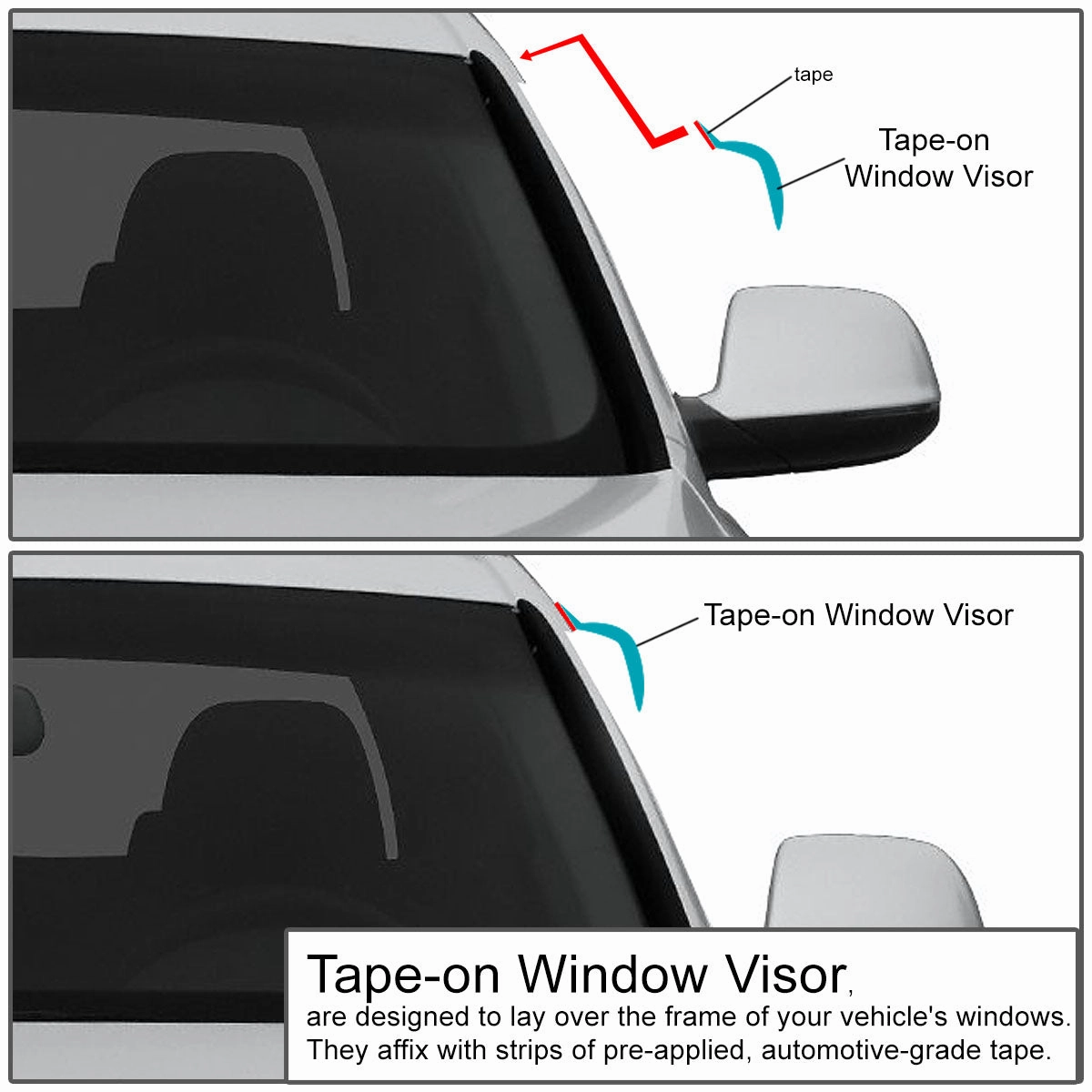 02-06 Chevy Traiblazer GMC Envoy In-Channel Wind Deflectors Window Visors