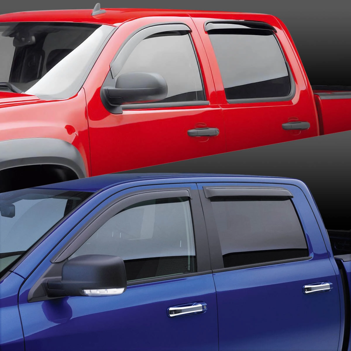 02-06 Chevy Traiblazer GMC Envoy In-Channel Wind Deflectors Window Visors