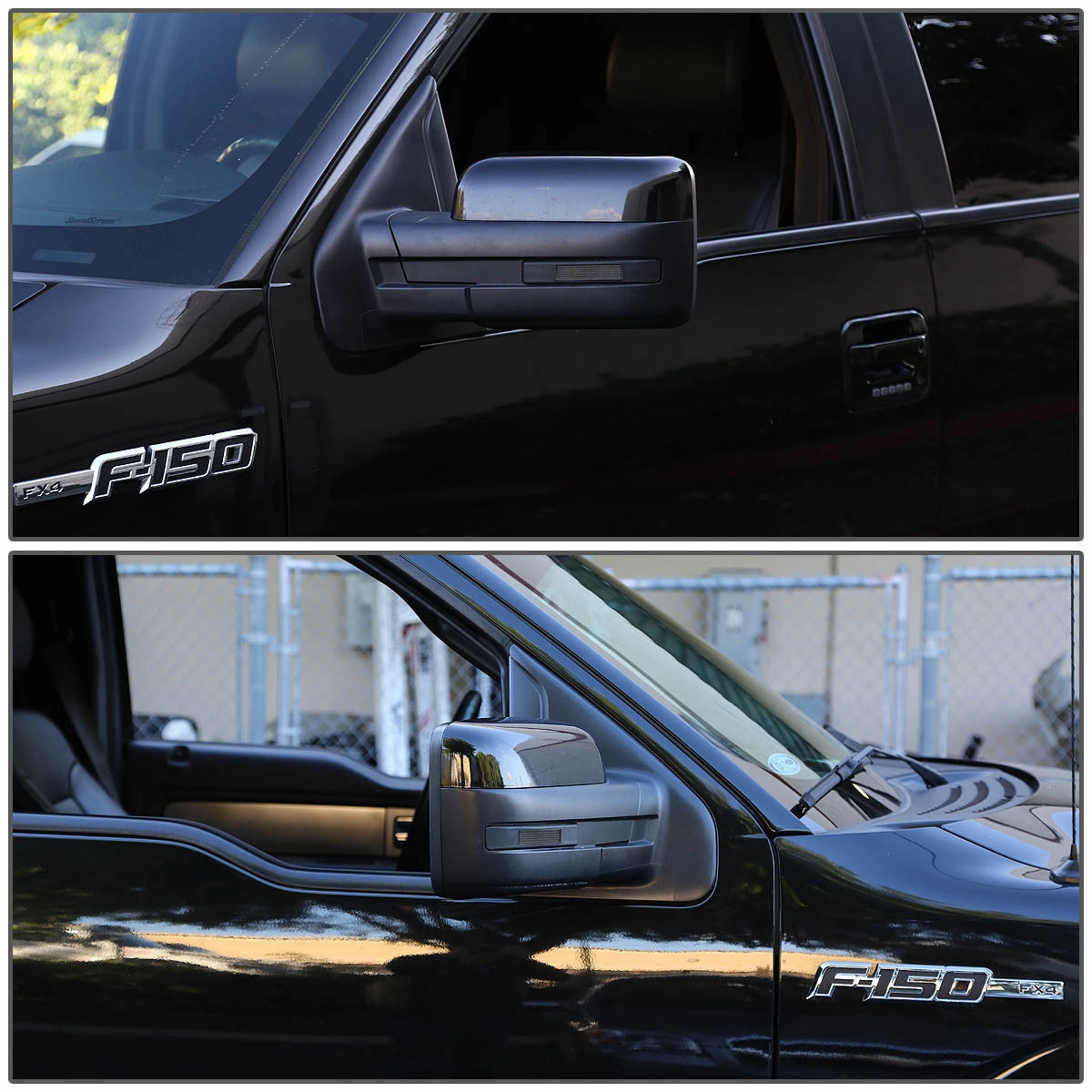 09-14 Ford F150 Smoked Housing Side Mirror Turn Signal Lights - White LED