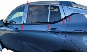 10Pc Stainless Steel Pillar Trim <br>2024 Buick Envista