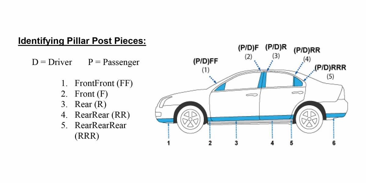 10Pc Stainless Steel Pillar Trim <br>20-25 Volkswagen Atlas Cross Sport