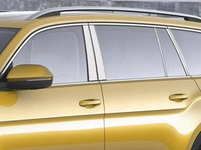 10Pc Stainless Steel Pillar Trim <br>20-25 Volkswagen Atlas Cross Sport