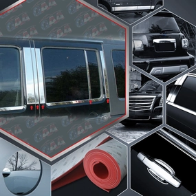 10pcs Stainless Steel Pillar Post Trim<br>07-18 Jeep Wrangler JK