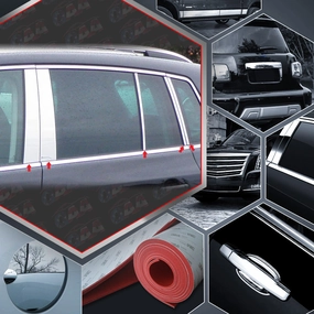 10pcs Stainless Steel Pillar Post Trim<br>09-17 Volkswagen Tiguan, 17-18 Tiguan Limited