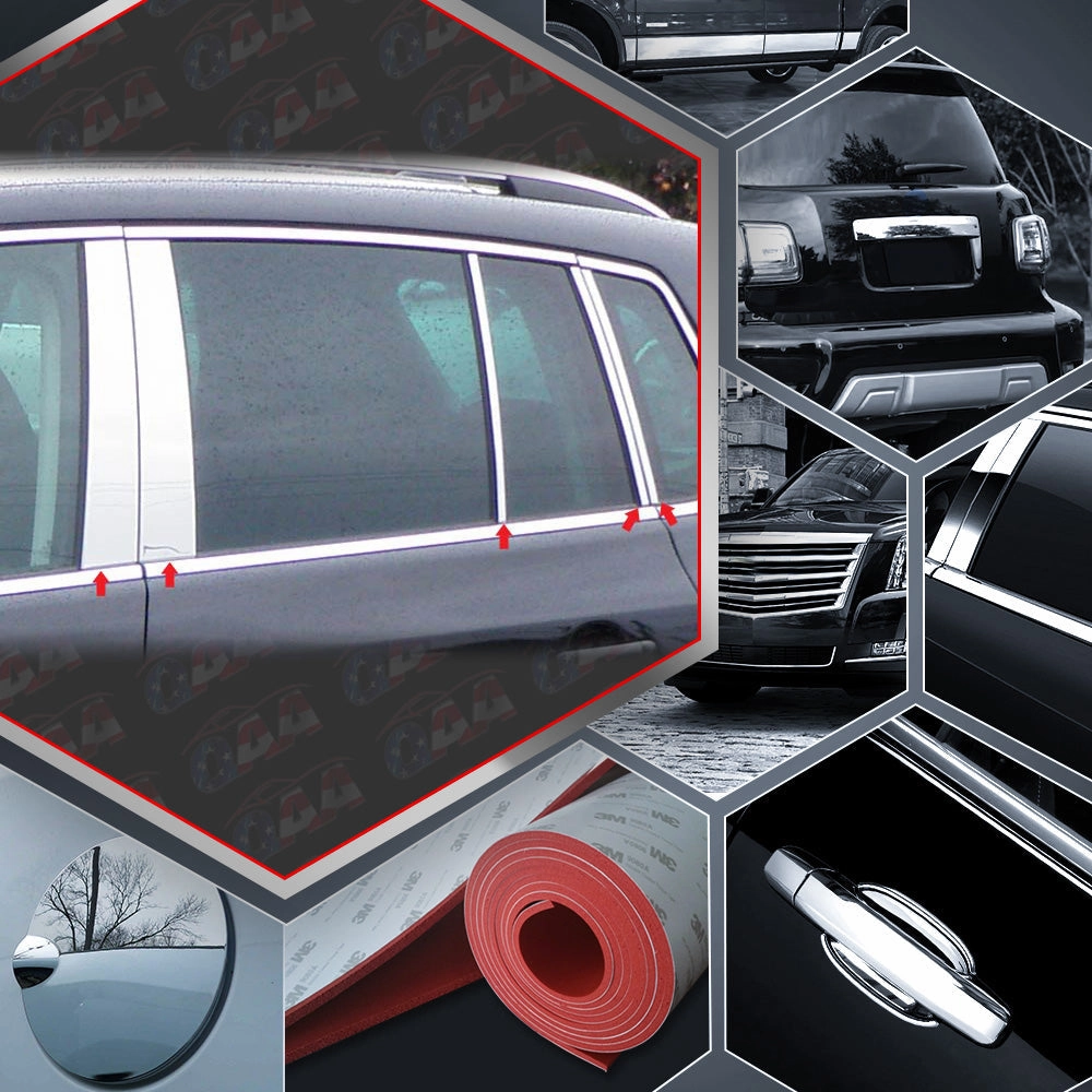 10pcs Stainless Steel Pillar Post Trim<br>09-17 Volkswagen Tiguan, 17-18 Tiguan Limited