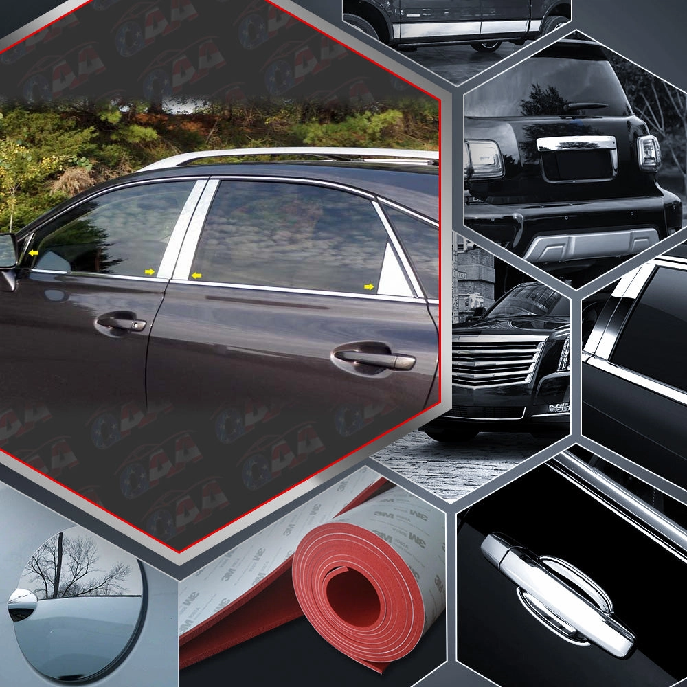 10pcs Stainless Steel Pillar Post Trim<br>10-15 Lexus RX350 RX450