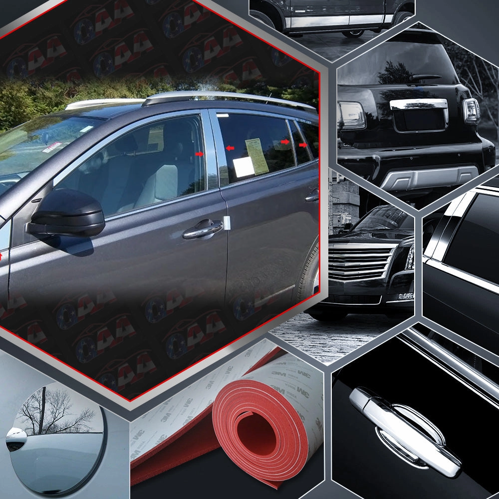 10pcs Stainless Steel Pillar Post Trim<br>13-18 Toyota Rav4