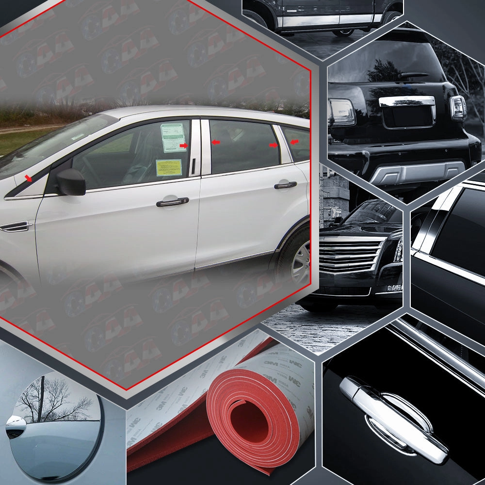 10pcs Stainless Steel Pillar Post Trim<br>13-19 Ford Escape