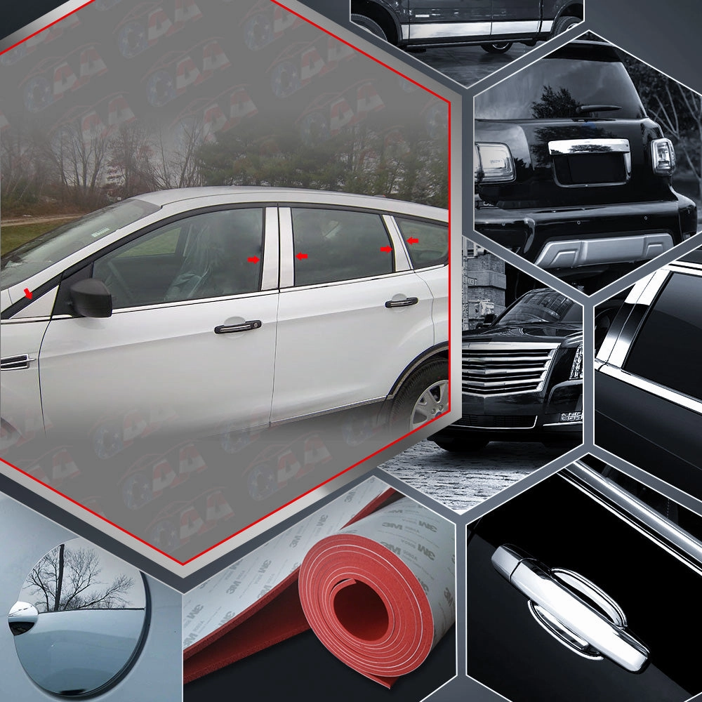 10pcs Stainless Steel Pillar Post Trim<br>13-19 Ford Escape