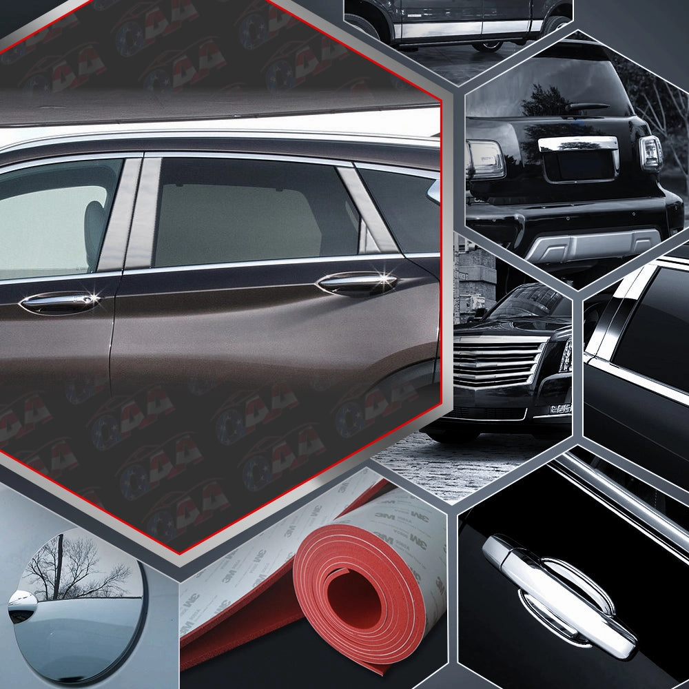 10pcs Stainless Steel Pillar Post Trim<br>14-17 Infiniti QX50
