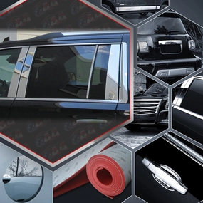 10pcs Stainless Steel Pillar Post Trim<br>15-20 Escalade ESV Yukon XL Suburban