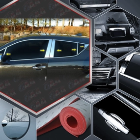 10pcs Stainless Steel Pillar Post Trim<br>18-23 Toyota C-HR