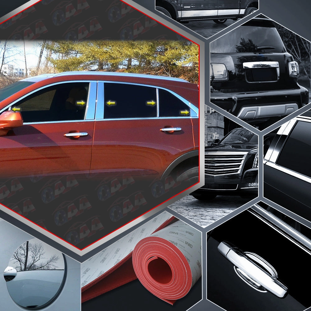 10pcs Stainless Steel Pillar Post Trim<br>19-23 Cadillac XT4