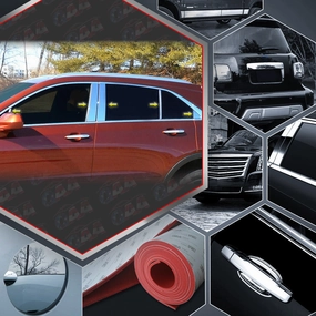 10pcs Stainless Steel Pillar Post Trim<br>19-23 Cadillac XT4