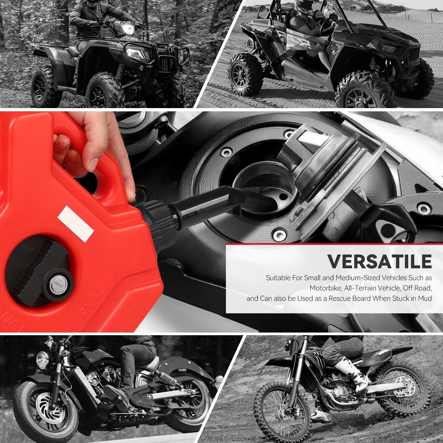 1.3 Gallon 5L Fuel Oil Gas Tank <br> 9.8 x 4.5 x 11.8 in.