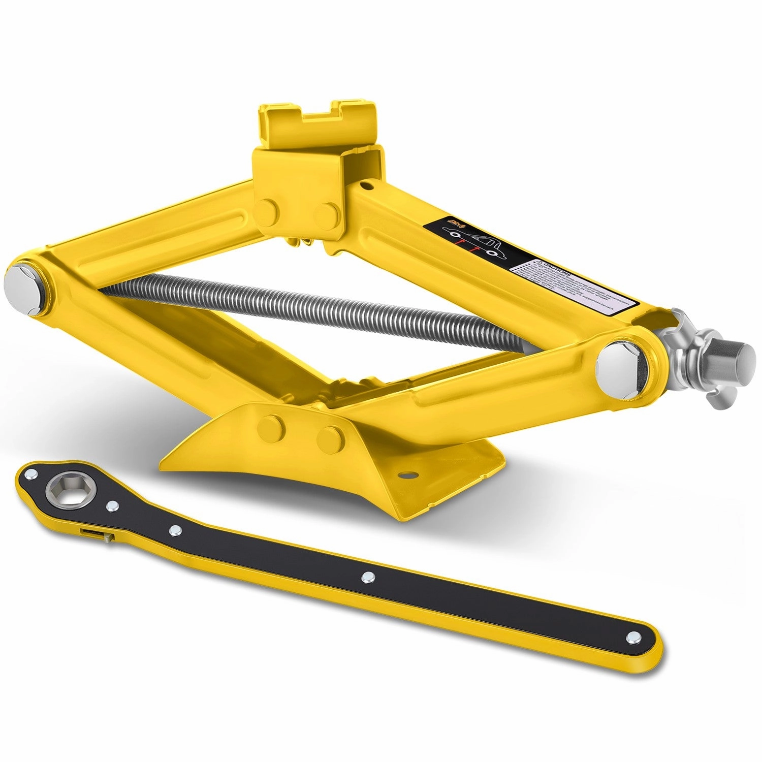 1.5 Ton (3306 lbs) Scissor Lift Jack W/Ratchet Wrench <br> Lifting Height Range 4 in-15.2 in