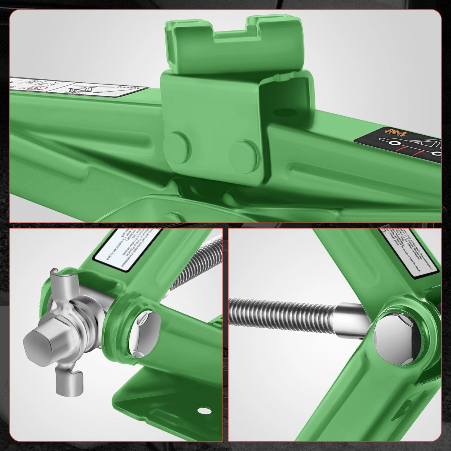 1.5 Ton (3306 lbs) Scissor Lift Jack W/Ratchet Wrench <br> Lifting Height Range 4 in-15.2 in