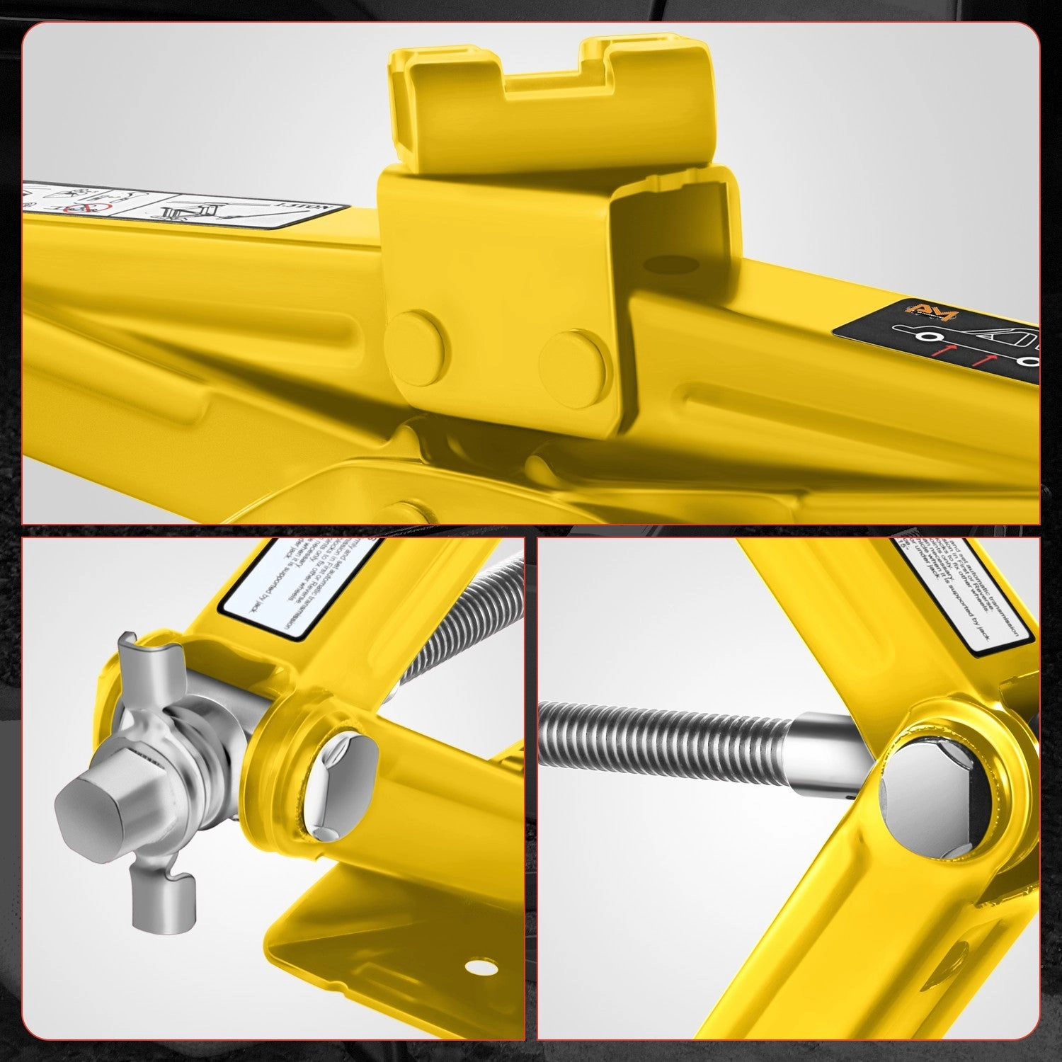 1.5 Ton (3306 lbs) Scissor Lift Jack W/Ratchet Wrench <br> Lifting Height Range 4 in-15.2 in
