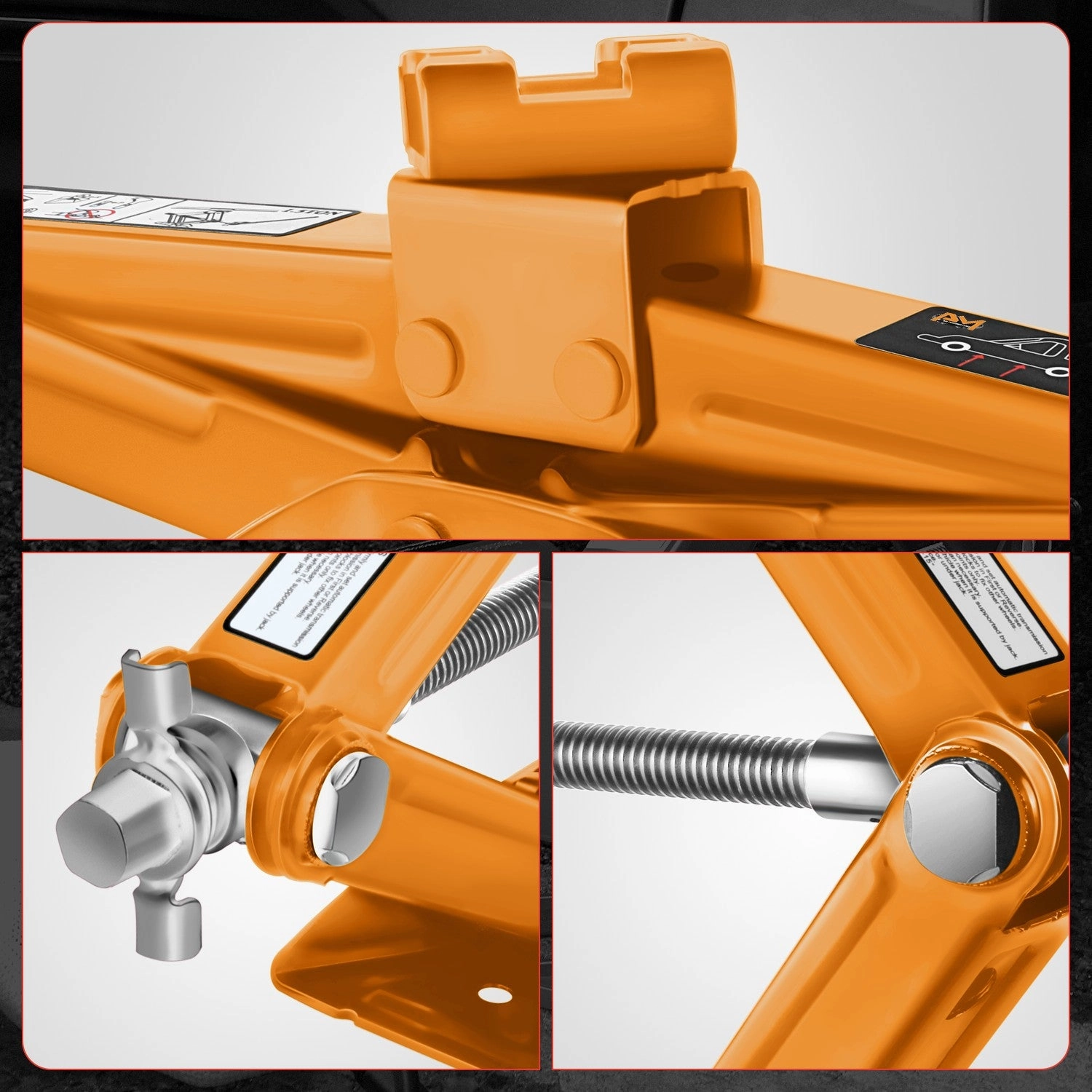 1.5 Ton (3306 lbs) Scissor Lift Jack W/Ratchet Wrench <br> Lifting Height Range 4 in-15.2 in