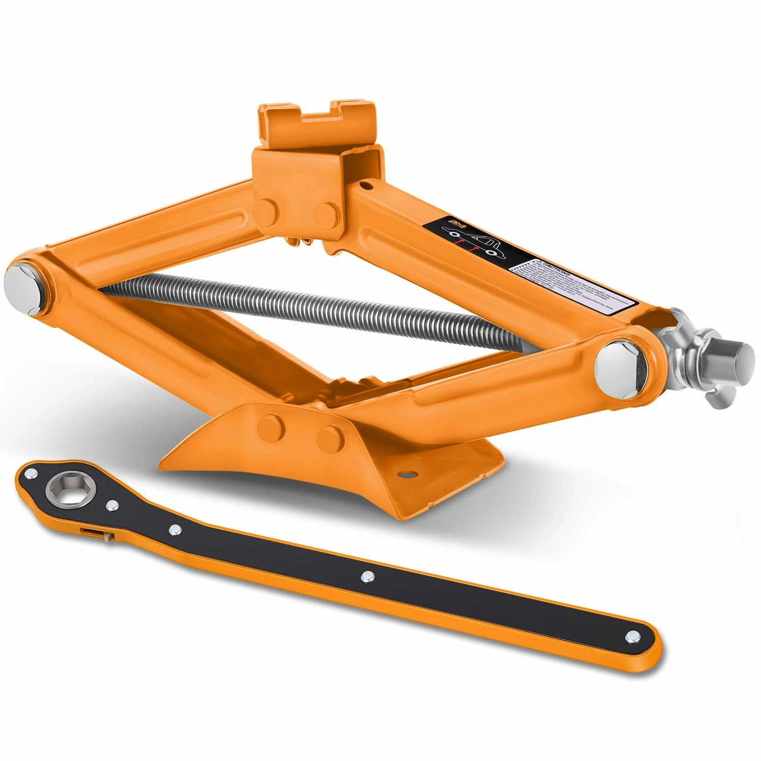 1.5 Ton (3306 lbs) Scissor Lift Jack W/Ratchet Wrench <br> Lifting Height Range 4 in-15.2 in