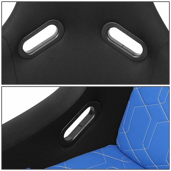 1 Piece Large Blue Cushion Fiber Glass Bucket Racing Seat <br>Universal