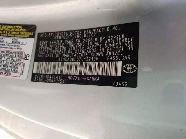 2004-2008 TOYOTA SOLARA RIGHT FRONT PASSENGER SIDE DOOR - HARD TOP 1D4 COLOR