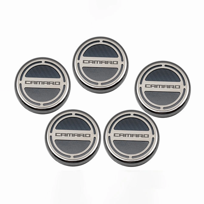2010-2022 Camaro - Engine Fluid Cap Covers CAMARO Style 5Pc - V8