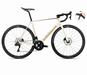 2025 Orbea ORCA M35i Racing ROAD BIKE - 57cm, Ivory White-Burgundy (Gloss)-Vulcano (Matte)