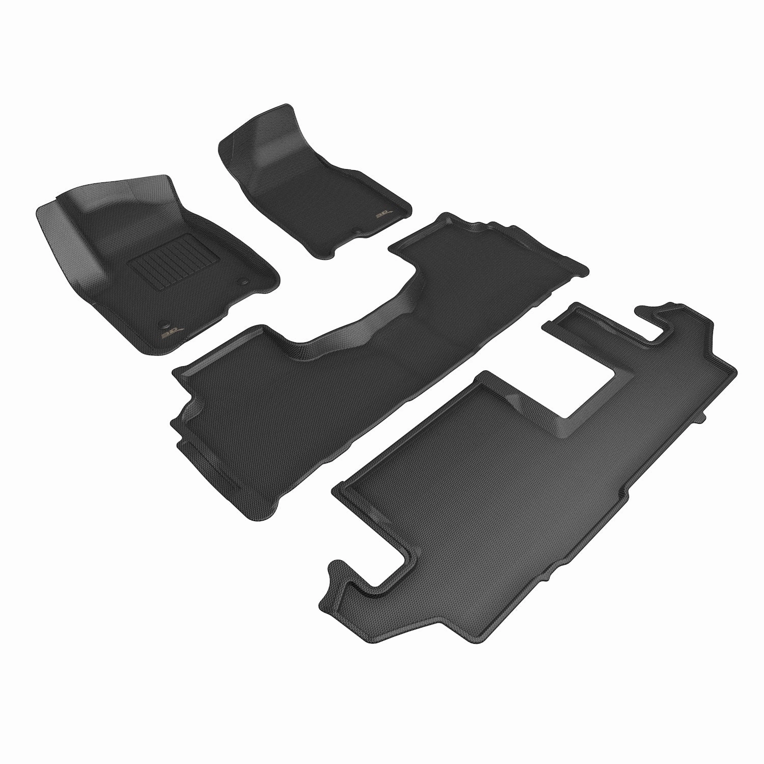 3D MAXpider Floor Mats Chevy Suburban (21-24) All-Weather Kagu Series - Front /  Second / Third Row