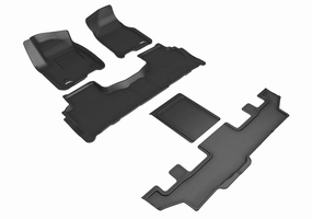 3D MAXpider Floor Mats Chevy Suburban (21-24) All-Weather Kagu Series - Front /  Second / Third Row