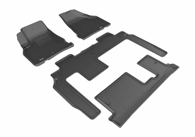 3D MAXpider Floor Mats Chevy Traverse (08-17) All-Weather Kagu Series - Front /  Second / Third Row