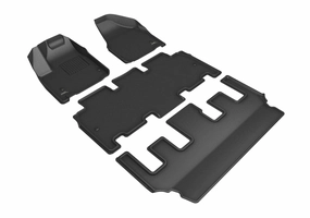 3D MAXpider Floor Mats Chrysler Pacifica Hybrid (18-22) All-Weather Kagu Series - Front / Second / Third Row