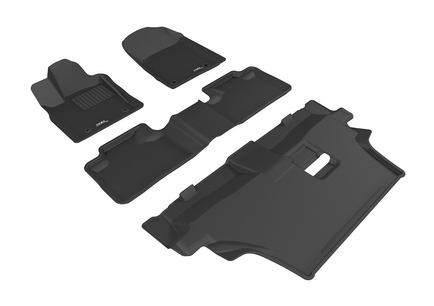 3D MAXpider Floor Mats Dodge Durango (12-24) All-Weather Kagu Series - Front / Second / Third Row