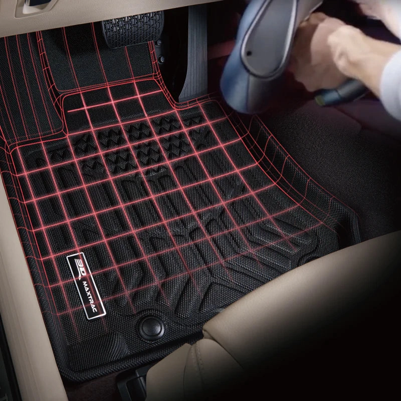 3D MAXpider Floor Mats Dodge Ram 1500 Quad Cab (2019-2024) All-Weather Maxtrac Series - Complete Set