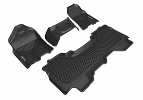 3D MAXpider Floor Mats Dodge Ram 1500 Quad Cab (2019-2024) All-Weather Maxtrac Series - Complete Set