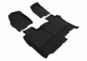 3D MAXpider Floor Mats GMC Sierra 1500 Crew Cab 5 Seater (19-24) All-Weather Elegant Series - Complete Set