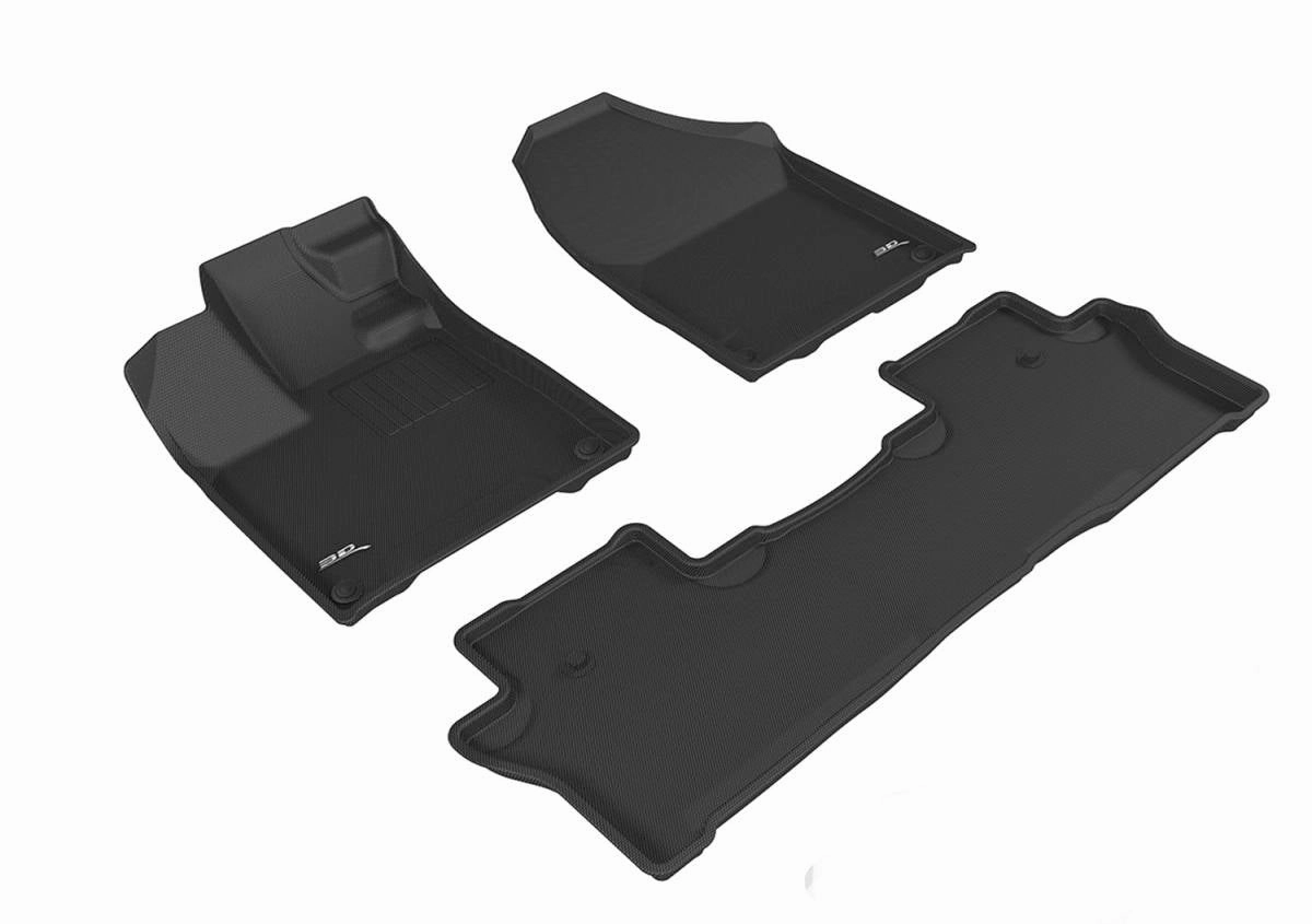 3D MAXpider Floor Mats Honda Passport (19-24) All-Weather Kagu Series Black - Front or Second Row