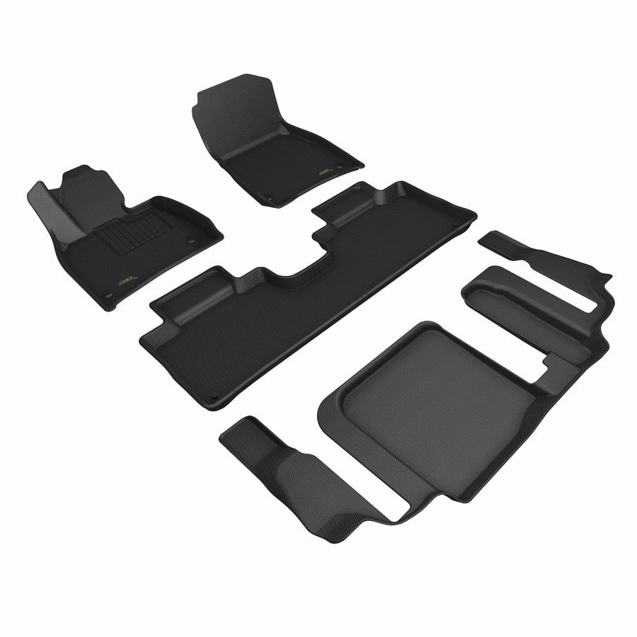 3D MAXpider Floor Mats Mercedes EQS SUV (23-24) All-Weather Kagu Series - Front / Second / Third Row