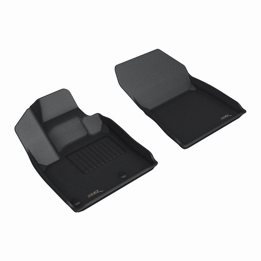 3D MAXpider Floor Mats Mitsubishi Outlander (22-24) All-Weather Kagu Series Black - Front / Second / Third Row