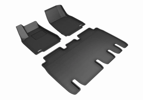 3D MAXpider Floor Mats Tesla Model X (16-21) All-Weather Kagu Series - Front / Second / Third Row