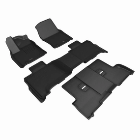 3D MAXpider Floor Mats Toyota Sequoia 3rd Gen (23-25) All-Weather Kagu Series Black - Front / Second / Third Row