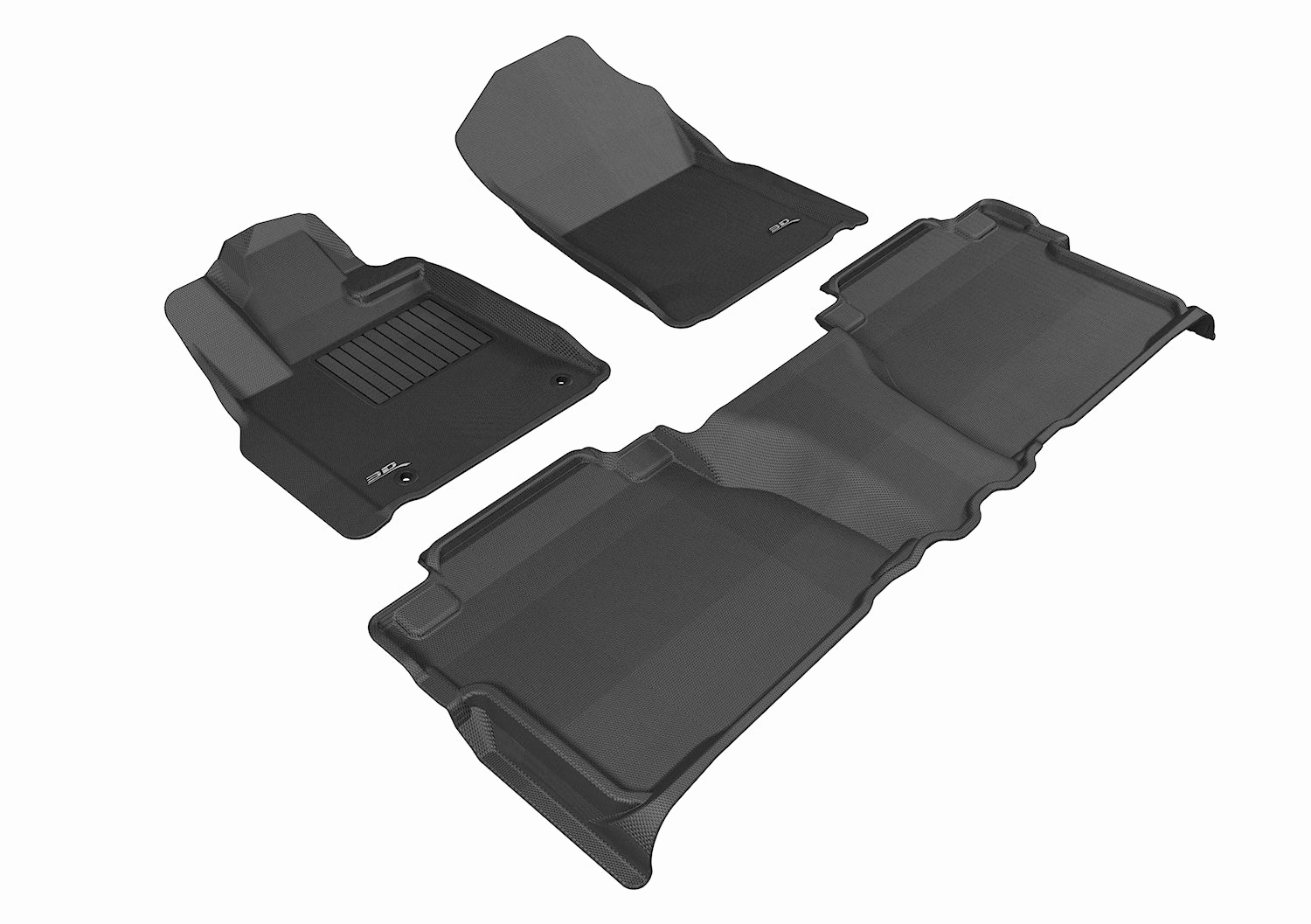3D MAXpider Floor Mats Toyota Tundra (12-13) All-Weather Kagu Series Black - Front or Second Row