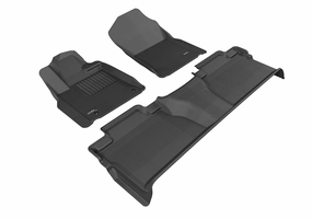 3D MAXpider Floor Mats Toyota Tundra (14-21) All-Weather Kagu Series Black - Front or Second  Row
