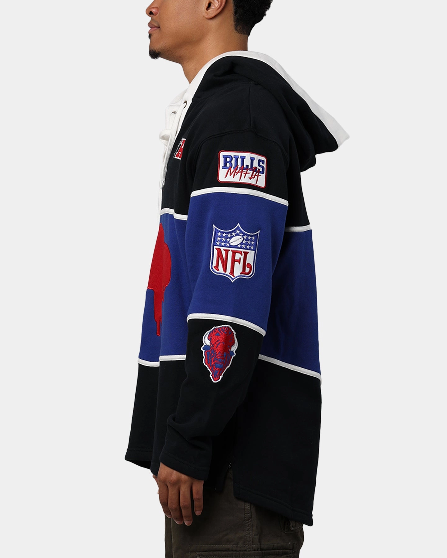 47 Brand Buffalo Bills NFL   Legacy Lacer Hoodie Jet Black