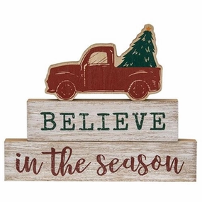 *3/Set Believe In the Season Truck Stackers