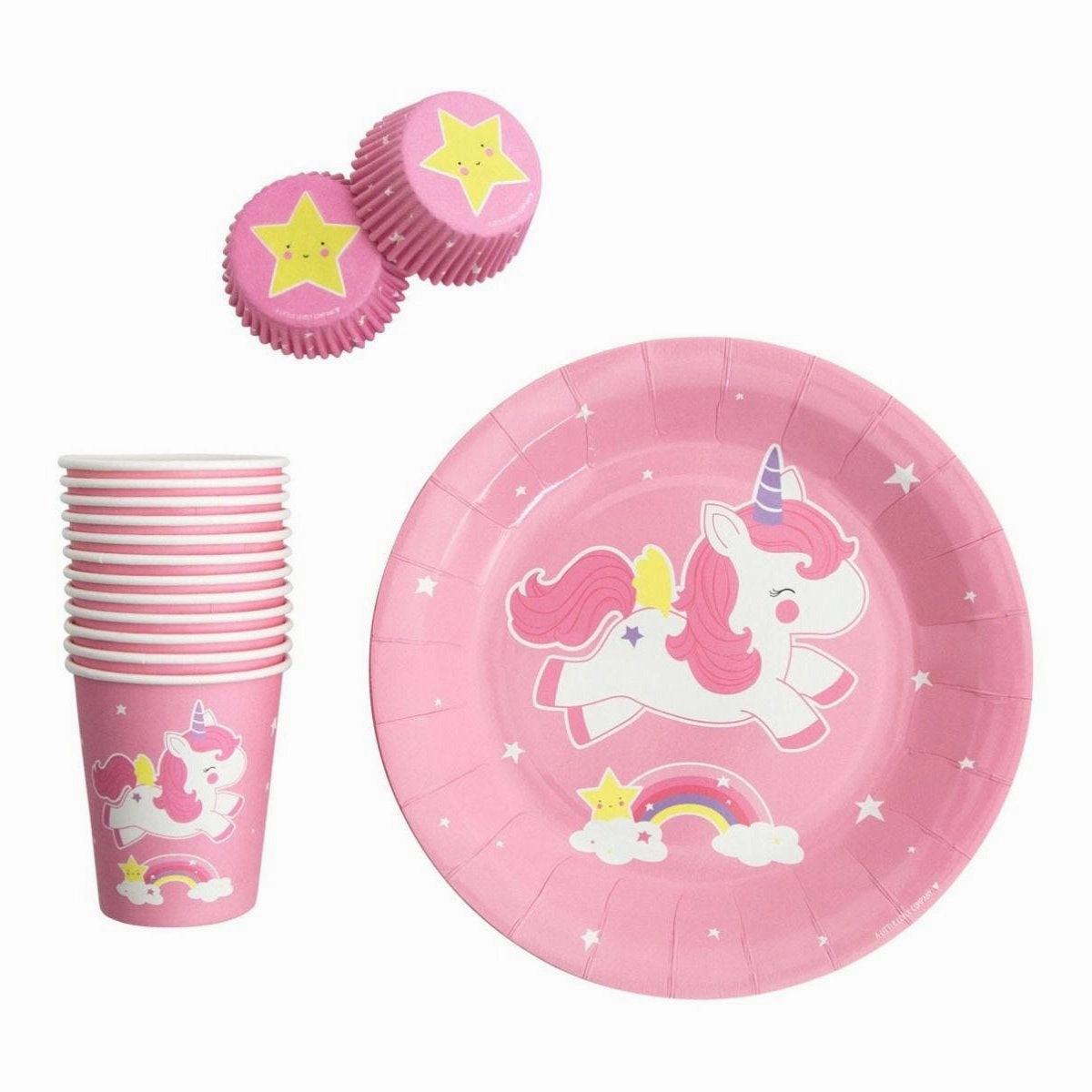 A Little Lovely Company Paper Plates Unicorn