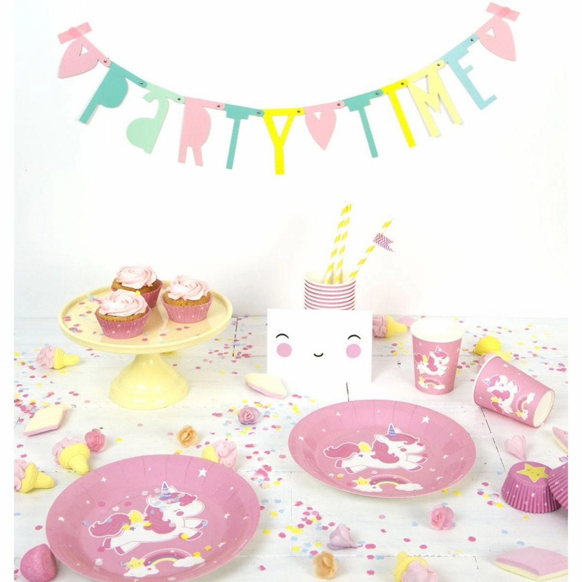 A Little Lovely Company Paper Plates Unicorn