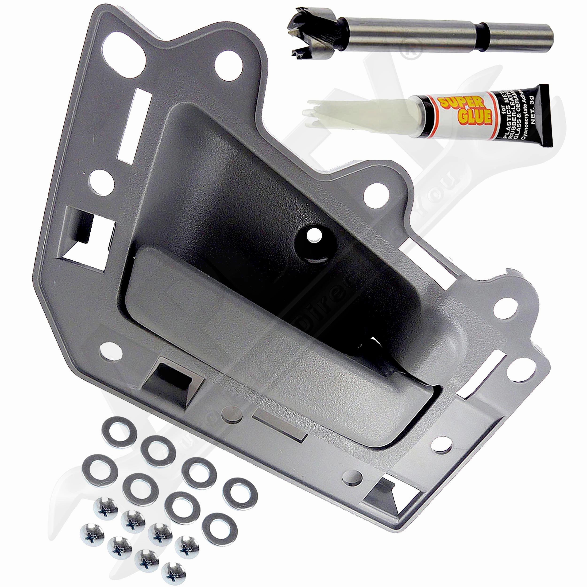 APDTY 154388 Interior Door Handle; All Gray; Front Right