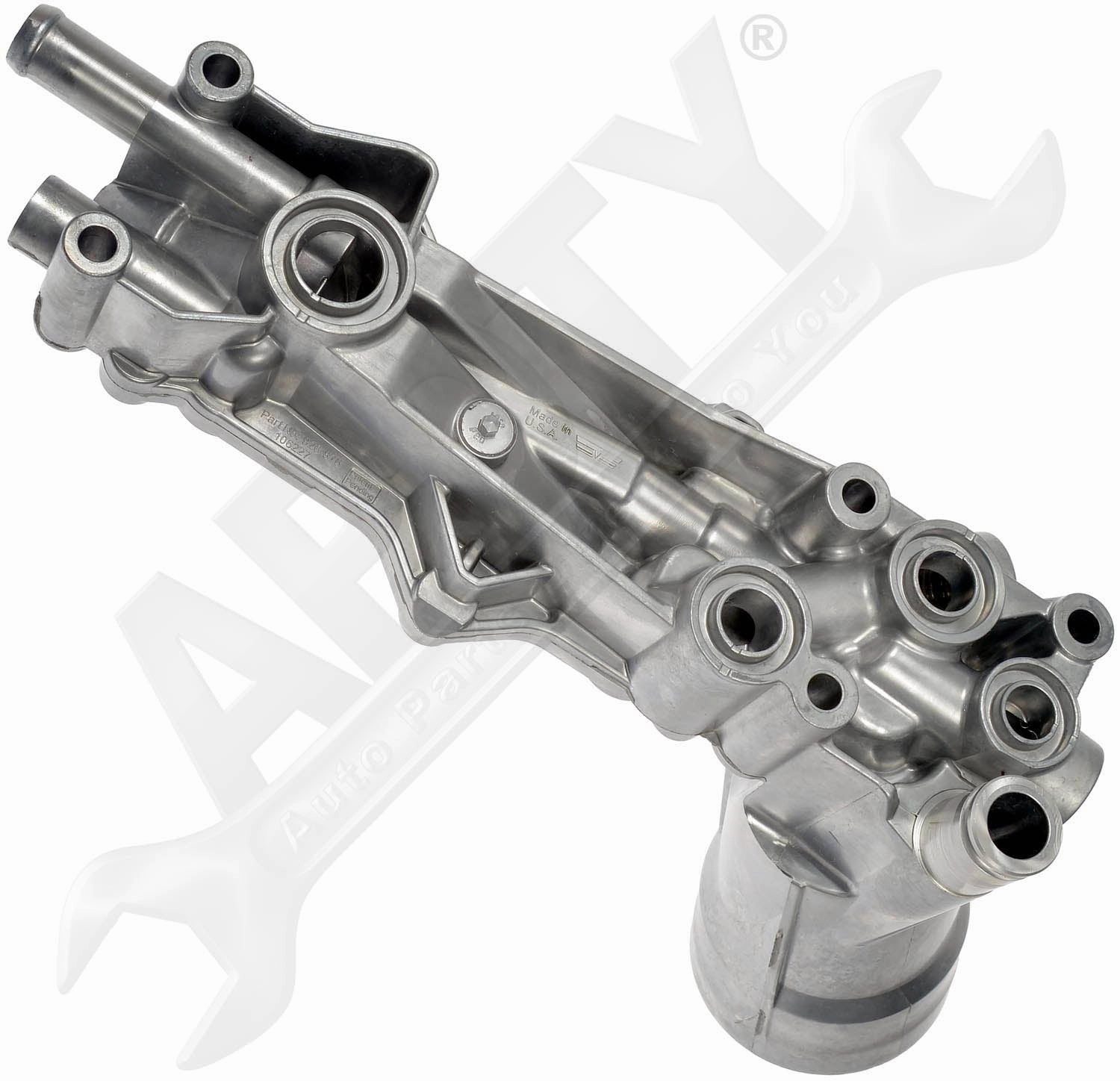 APDTY 156813 Upgraded Aluminum Engine Oil Filter Housing (With-Out Cooler)