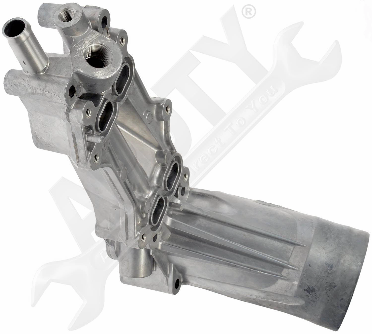 APDTY 156813 Upgraded Aluminum Engine Oil Filter Housing (With-Out Cooler)